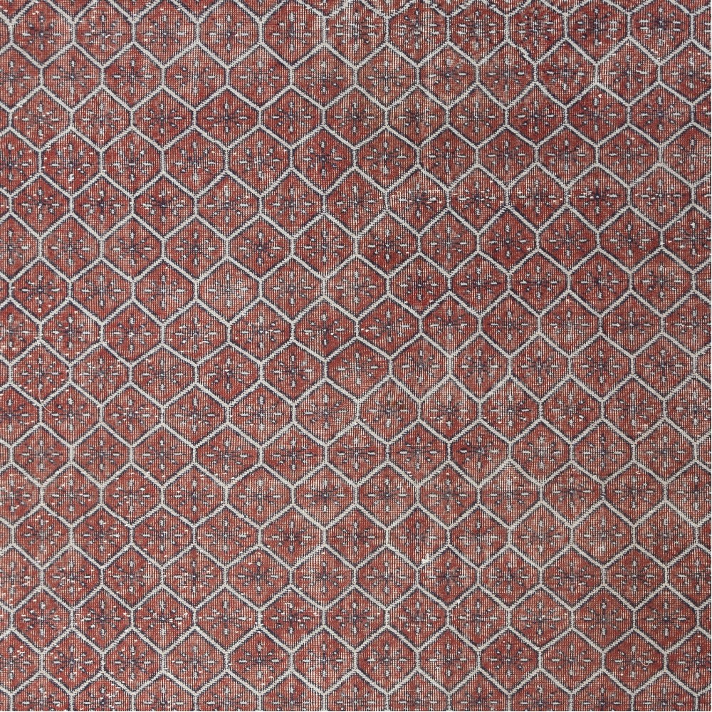Hand-knotted Vintage Turkish Red Wool Area Rug with Floral Design for Home and Office Decor Hand-knotted Vintage Turkish Red Wool Area Rug with Floral Design for Home and Office Decor