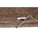 Vintage Handmade Turkish Wool Area Rug Overdyed in Brown for Modern Interiors