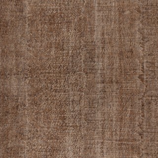 Vintage Handmade Turkish Wool Area Rug Overdyed in Brown for Modern Interiors