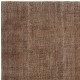 Vintage Handmade Turkish Wool Area Rug Overdyed in Brown for Modern Interiors