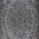 Gray Overdyed Vintage Turkish Wool Rug. Handmade and Hand-Knotted Area Carpet for Modern Home Gray Overdyed Vintage Turkish Wool Rug. Handmade and Hand-Knotted Area Carpet for Modern Home