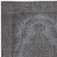 Gray Overdyed Vintage Turkish Wool Rug. Handmade and Hand-Knotted Area Carpet for Modern Home Gray Overdyed Vintage Turkish Wool Rug. Handmade and Hand-Knotted Area Carpet for Modern Home
