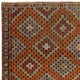 Vintage Handwoven Diamond Design Jijim Kilim. Flat-Weave Turkish Jajim Rug. 100% Wool Vintage Handwoven Diamond Design Jijim Kilim. Flat-Weave Turkish Jajim Rug. 100% Wool
