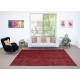 Vintage Turkish Wool Rug. Overdyed Red, Handmade Area Rug for Modern Interiors Vintage Turkish Wool Rug. Overdyed Red, Handmade Area Rug for Modern Interiors