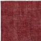 Vintage Turkish Wool Rug. Overdyed Red, Handmade Area Rug for Modern Interiors Vintage Turkish Wool Rug. Overdyed Red, Handmade Area Rug for Modern Interiors