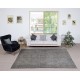 Hand-Knotted Vintage Gray Wool Rug. Turkish Overdyed Area Rug for Modern and Classic Homes