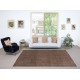 Hand-knotted Vintage Turkish Wool Area Rug Overdyed in Brown for Modern Interiors