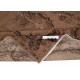 Handmade Turkish Wool Area Rug. Vintage Overdyed Brown Rug for Modern Home