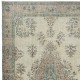 Vintage Floral Wool Rug | Beige Turkish Carpet for Country Style Decoration Vintage Floral Wool Rug | Beige Turkish Carpet for Country Style Decoration