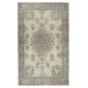 Vintage Floral Wool Rug | Beige Turkish Carpet for Country Style Decoration Vintage Floral Wool Rug | Beige Turkish Carpet for Country Style Decoration