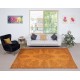 Modern Orange Turkish Rug for Bedroom. Vintage Handmade Wool Area Rug for Living Room