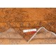 Modern Orange Turkish Rug for Bedroom. Vintage Handmade Wool Area Rug for Living Room
