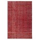 Vintage Turkish Wool Rug. Overdyed Red, Handmade Area Rug for Modern Interiors Vintage Turkish Wool Rug. Overdyed Red, Handmade Area Rug for Modern Interiors