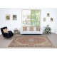 Vintage Turkish Red Area Rug for Living Room Decor. Hand-knotted Wool Carpet with Medallion Design