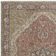Vintage Turkish Red Area Rug for Living Room Decor. Hand-knotted Wool Carpet with Medallion Design