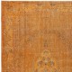 Orange Overdyed Handmade Wool Rug. Vintage Turkish Area Rug for Living Room Orange Overdyed Handmade Wool Rug. Vintage Turkish Area Rug for Living Room