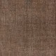 Vintage Handmade Turkish Wool Area Rug Redyed in Brown color for Modern Interiors
