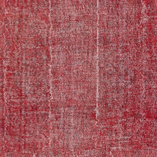 Vintage Handmade Turkish Wool Area Rug Redyed in Red for Modern Interiors