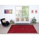 Vintage Wool Area Rug Overdyed in Red for Contemporary Interiors. Hand-knotted in Turkey Vintage Wool Area Rug Overdyed in Red for Contemporary Interiors. Hand-knotted in Turkey