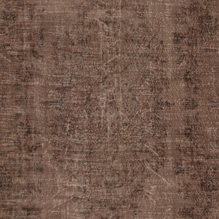 Contemporary Handmade Turkish Wool Area Rug. Vintage Brown Redyed Carpet for Living Room