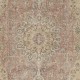 Vintage Turkish Area Rug. Hand-knotted Wool Carpet with Medallion Design