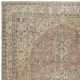 Vintage Turkish Area Rug. Hand-knotted Wool Carpet with Medallion Design