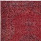 Vintage Red Wool Area Rug. Handmade Turkish Rug for Contemporary Spaces Vintage Red Wool Area Rug. Handmade Turkish Rug for Contemporary Spaces