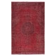 Vintage Red Wool Area Rug. Handmade Turkish Rug for Contemporary Spaces Vintage Red Wool Area Rug. Handmade Turkish Rug for Contemporary Spaces
