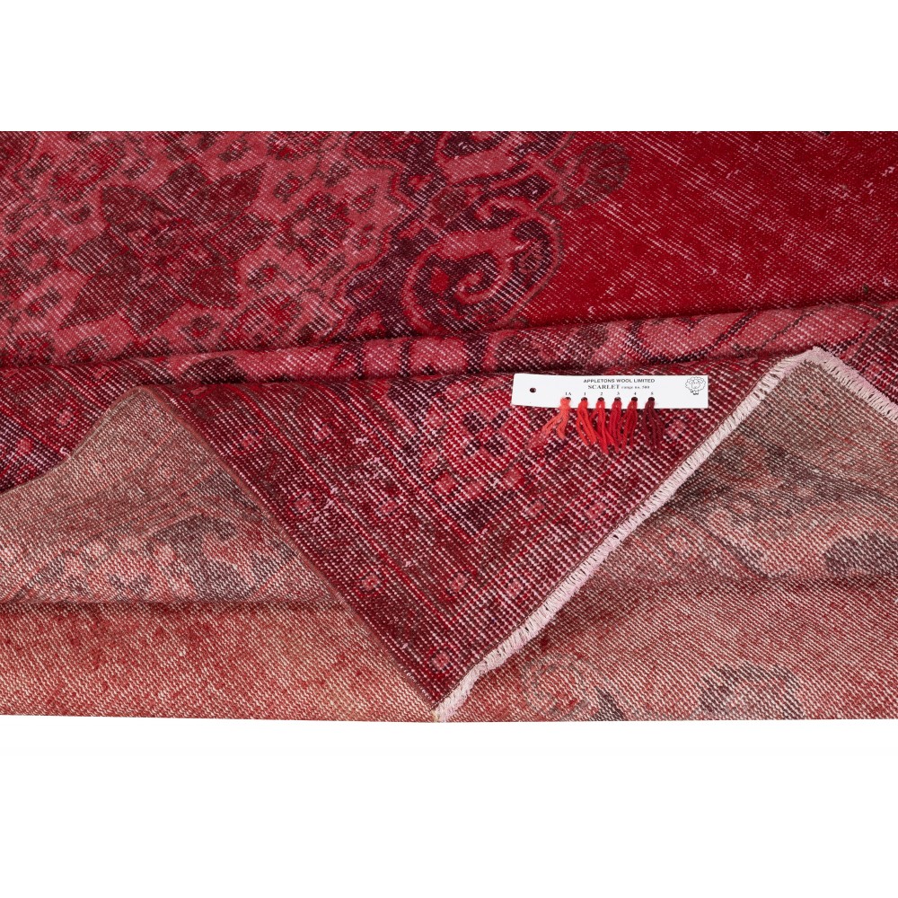 Vintage Handmade Wool Rug. Red Turkish Area Rug for Modern Home Vintage Handmade Wool Rug. Red Turkish Area Rug for Modern Home