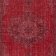 Vintage Handmade Wool Rug. Red Turkish Area Rug for Modern Home Vintage Handmade Wool Rug. Red Turkish Area Rug for Modern Home