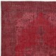 Vintage Handmade Wool Rug. Red Turkish Area Rug for Modern Home Vintage Handmade Wool Rug. Red Turkish Area Rug for Modern Home