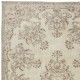 Vintage Beige Hand-Knotted Wool Rug. Turkish Garden Design Carpet for Farmhouse, Cottage, or Country House Vintage Beige Hand-Knotted Wool Rug. Turkish Garden Design Carpet for Farmhouse, Cottage, or Country House