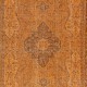 Handmade Turkish Wool Area Rug. Vintage Overdyed Orange Rug for Modern Home Handmade Turkish Wool Area Rug. Vintage Overdyed Orange Rug for Modern Home