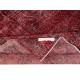 Handmade Turkish Wool Rug. Vintage Red Overdyed Area Rug for Living Room
