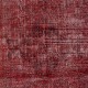 Handmade Turkish Wool Rug. Vintage Red Overdyed Area Rug for Living Room