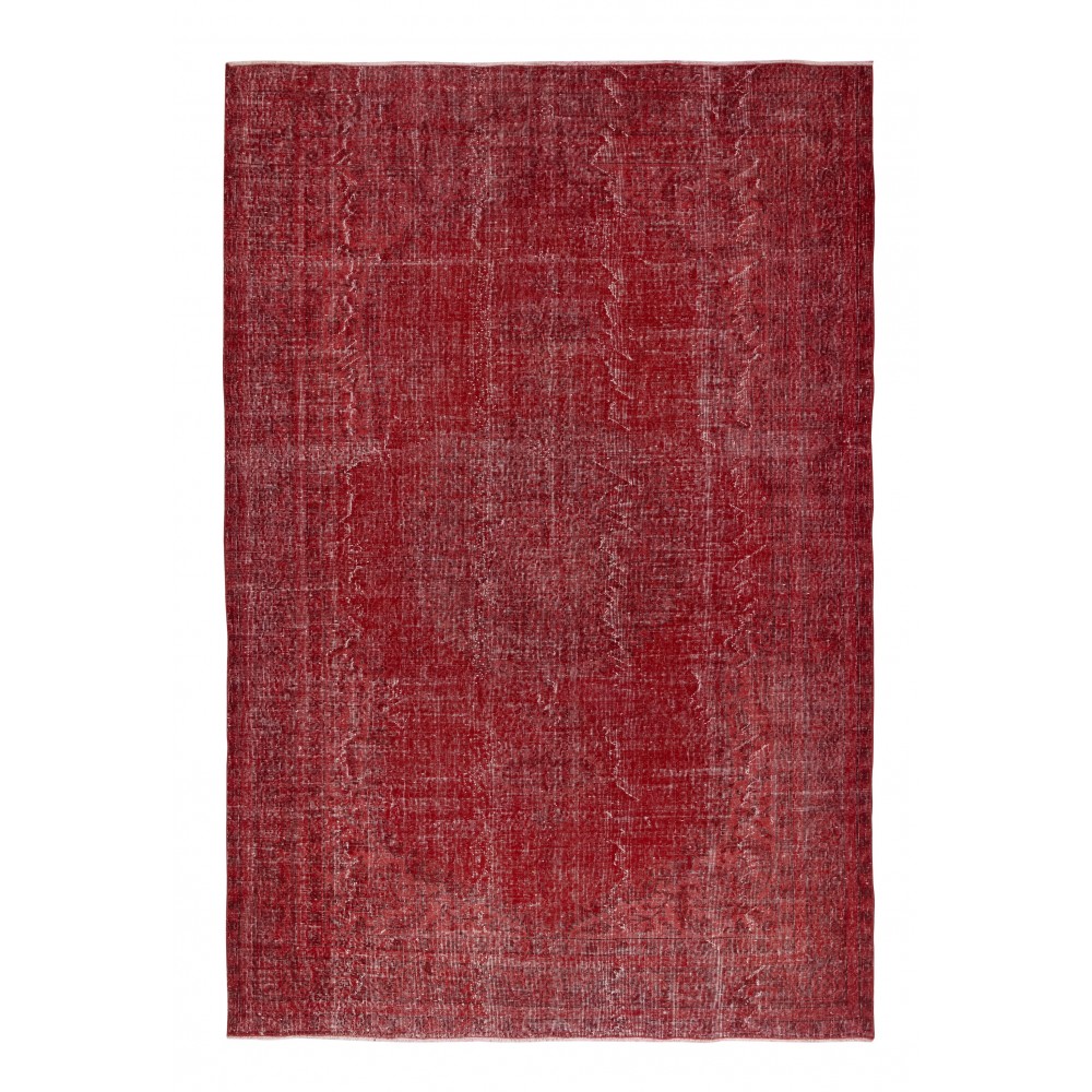 Vintage Red Wool Area Rug. Handmade Turkish Rug for Contemporary Spaces Vintage Red Wool Area Rug. Handmade Turkish Rug for Contemporary Spaces
