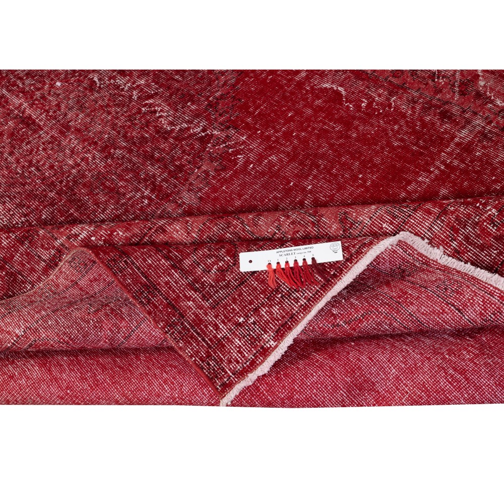 Vintage Red Wool Area Rug. Handmade Turkish Rug for Contemporary Spaces Vintage Red Wool Area Rug. Handmade Turkish Rug for Contemporary Spaces