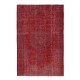 Vintage Red Wool Area Rug. Handmade Turkish Rug for Contemporary Spaces Vintage Red Wool Area Rug. Handmade Turkish Rug for Contemporary Spaces