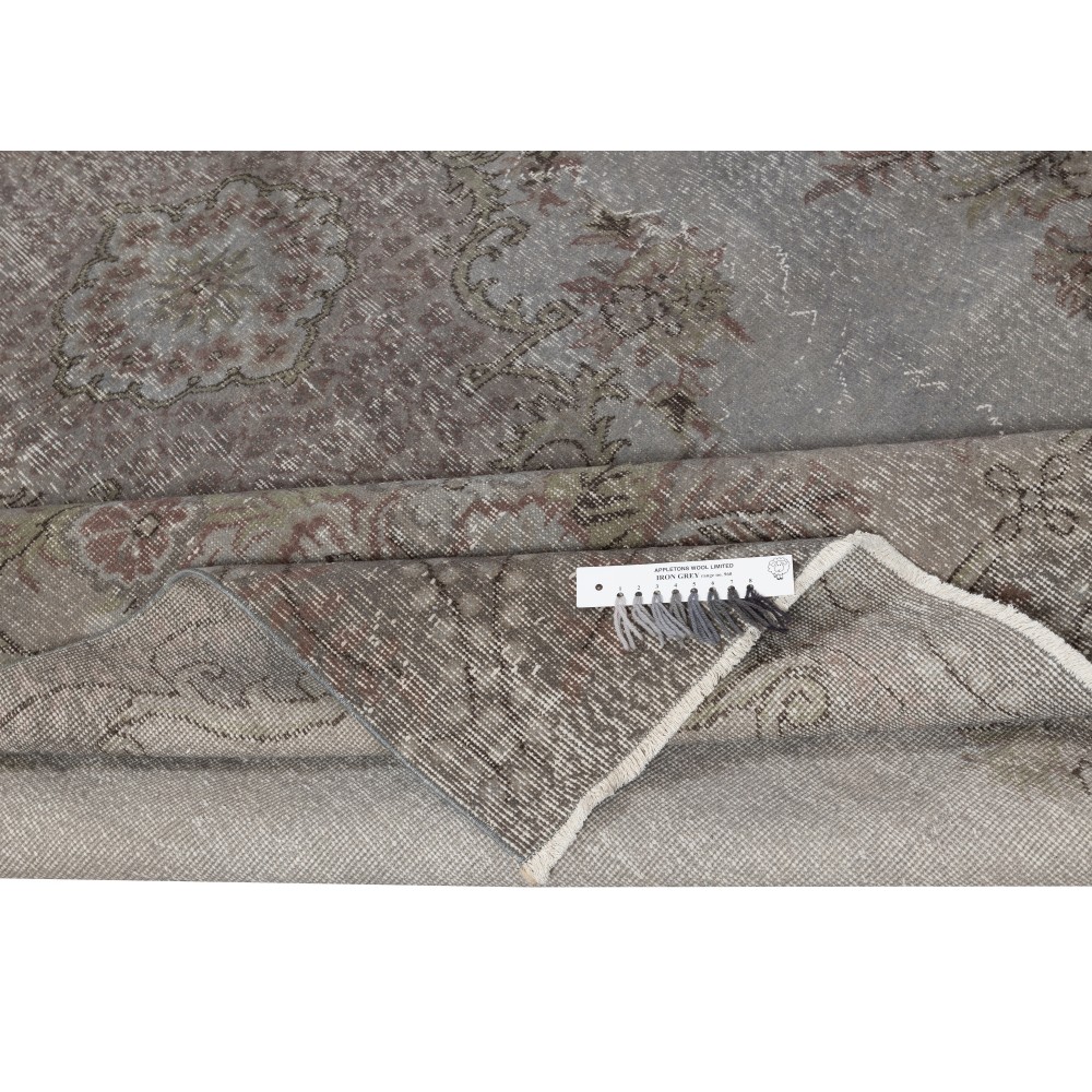 Gray Overdyed Area Rug, Handknotted and Handwoven in Turkey Gray Overdyed Area Rug, Handknotted and Handwoven in Turkey