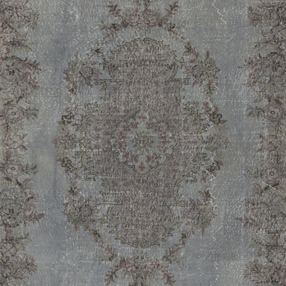 Gray Overdyed Area Rug, Handknotted and Handwoven in Turkey Gray Overdyed Area Rug, Handknotted and Handwoven in Turkey