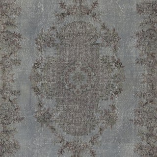 Gray Overdyed Area Rug, Handknotted and Handwoven in Turkey