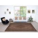 Vintage Handmade Wool Rug. Brown Turkish Area Rug for Modern Home and office