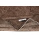 Vintage Handmade Wool Rug. Brown Turkish Area Rug for Modern Home and office