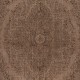 Vintage Handmade Wool Rug. Brown Turkish Area Rug for Modern Home and office