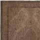 Vintage Handmade Wool Rug. Brown Turkish Area Rug for Modern Home and office