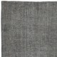 Vintage Wool Area Rug Overdyed in Gray for Modern Interiors. Hand-knotted in Turkey