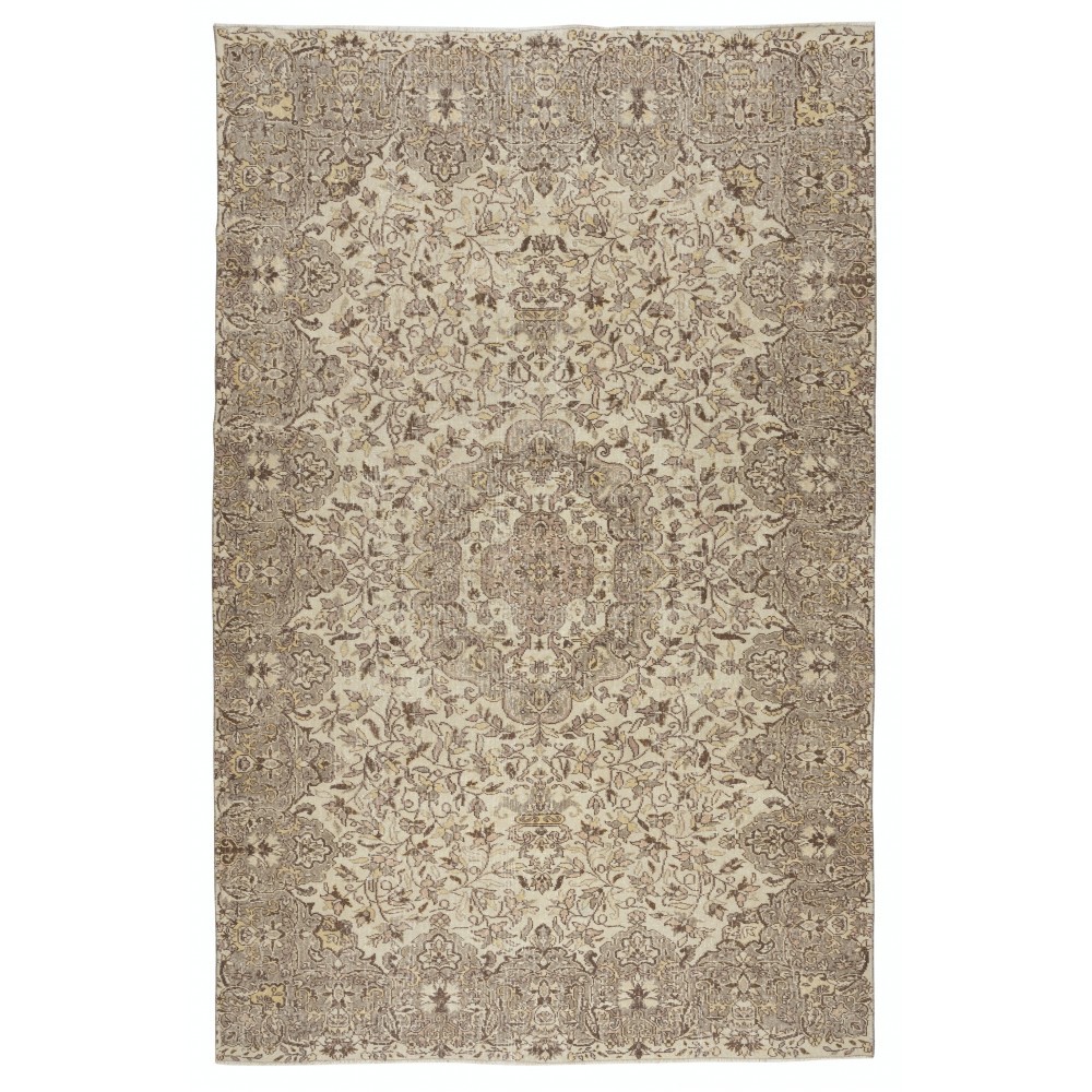 Handmade Vintage Turkish Beige Area Rug. Natural Wool and Cotton Carpet for Rustic or Country Style Home Handmade Vintage Turkish Beige Area Rug. Natural Wool and Cotton Carpet for Rustic or Country Style Home