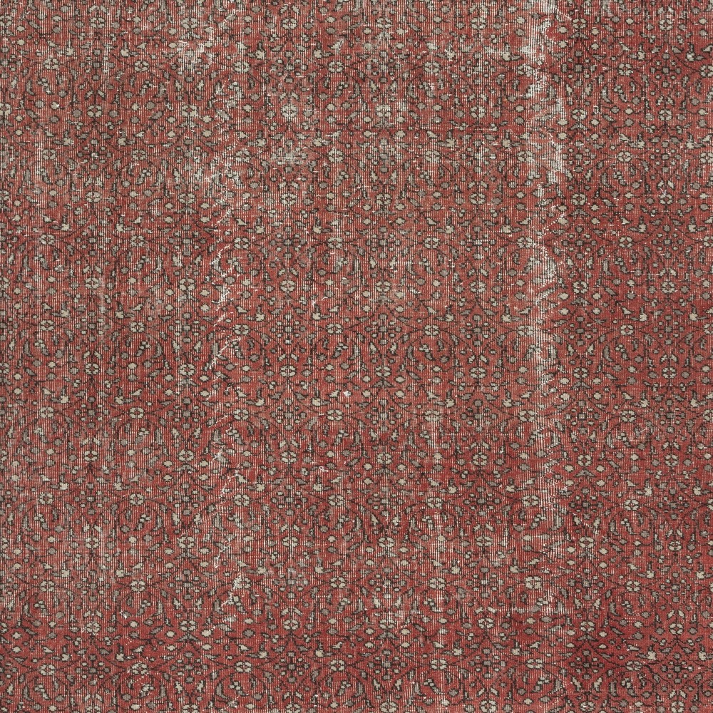 Hand-knotted Vintage Turkish Red Wool Area Rug with Floral Design for Home and Office Decor Hand-knotted Vintage Turkish Red Wool Area Rug with Floral Design for Home and Office Decor