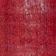 Vintage Handmade Turkish Wool Area Rug Overdyed in Red for Modern Home and Office Vintage Handmade Turkish Wool Area Rug Overdyed in Red for Modern Home and Office