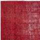 Vintage Handmade Turkish Wool Area Rug Overdyed in Red for Modern Home and Office Vintage Handmade Turkish Wool Area Rug Overdyed in Red for Modern Home and Office